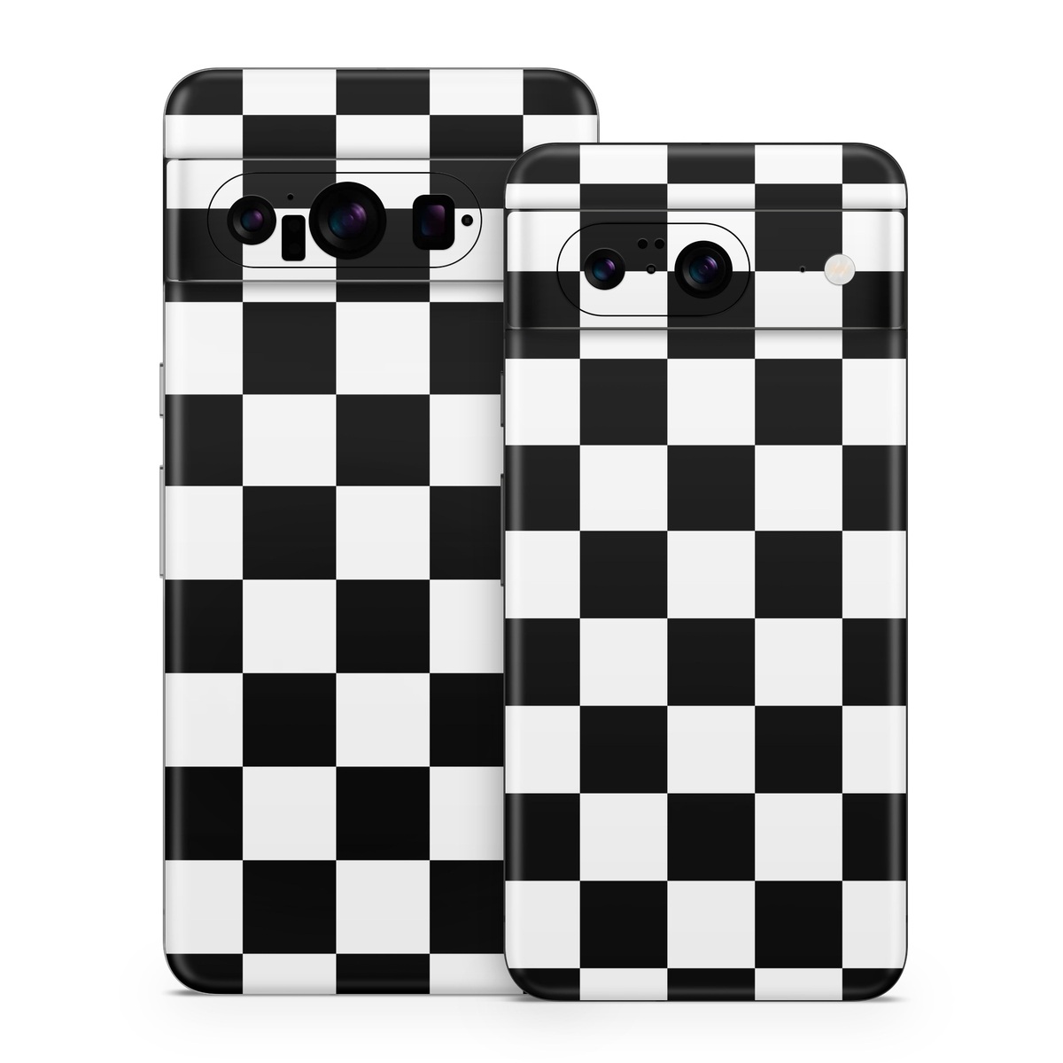 Google Pixel 8 Series Skin design of Black, Photograph, Games, Pattern, Indoor games and sports, Black-and-white, Line, Design, Recreation, Square, with black, white colors