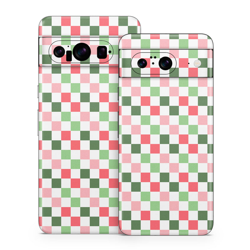 Google Pixel 8 Series Skin design of Red, Design, Graphics, with white, green, red, pink colors
