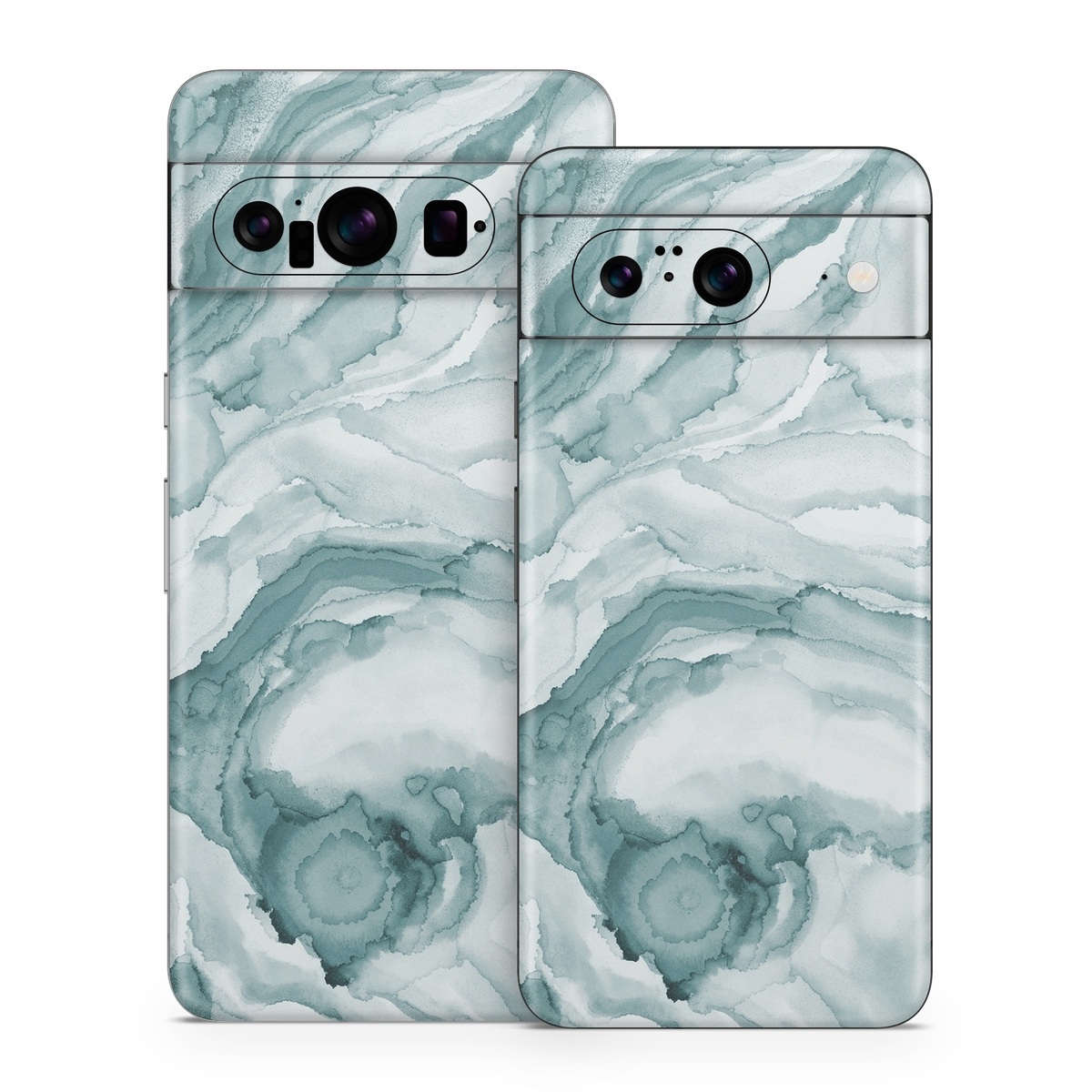 Google Pixel 8 Series Skin design of Liquid, Fluid, Snow, Polar ice cap, Ice cap, Aqua, Melting, Glacial landform, Arctic ocean, Pattern, with blue, gray, white colors