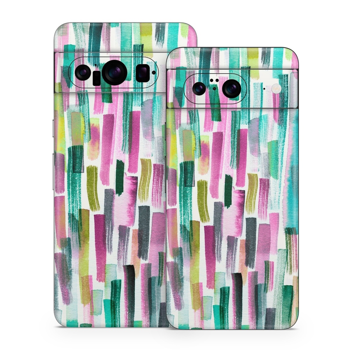 Google Pixel 8 Series Skin design of Line, Turquoise, Pink, Pattern, Design, Magenta, Colorfulness, with white, green, blue, pink, purple, black, blue colors