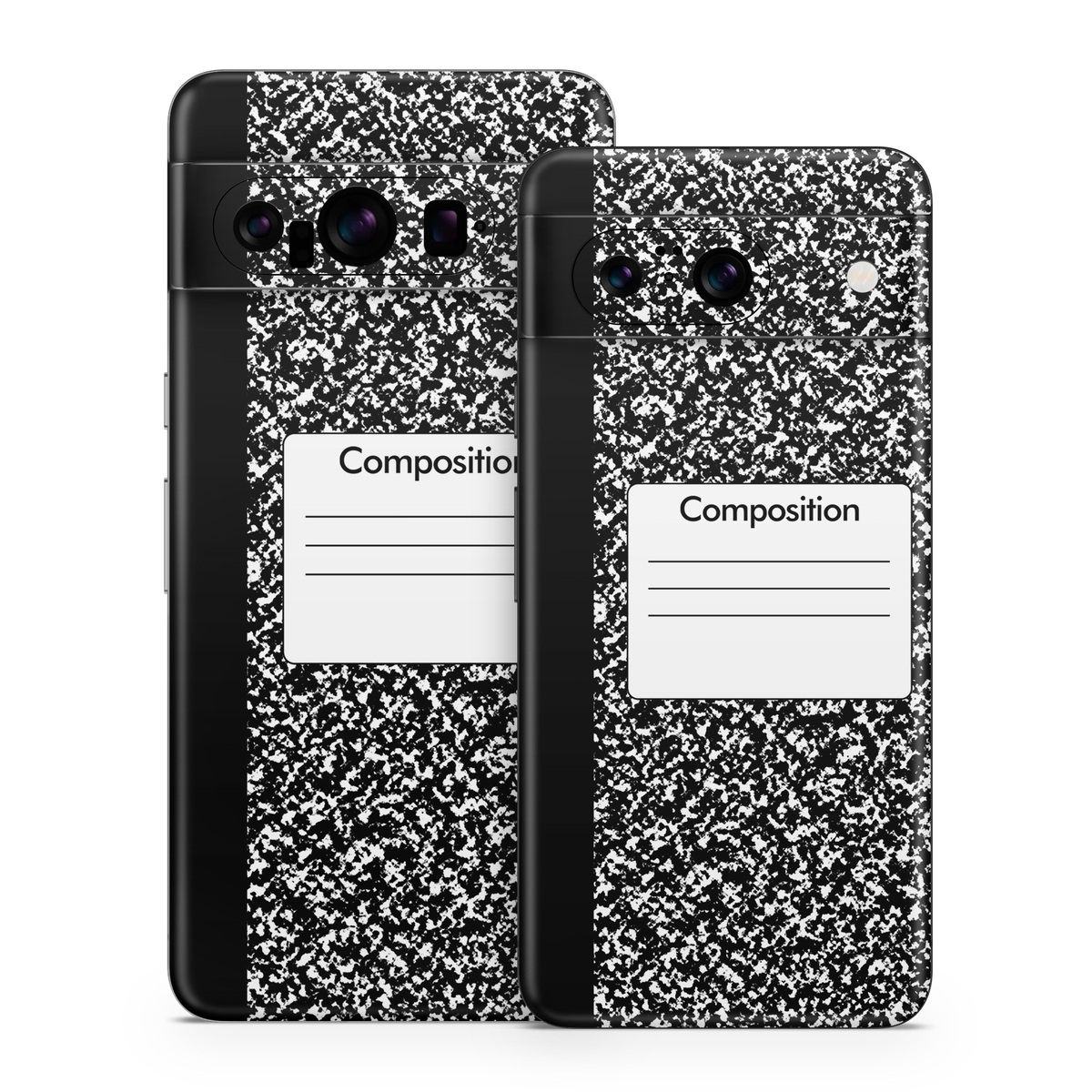 Google Pixel 8 Series Skin design of Text, Font, Line, Pattern, Black-and-white, Illustration, with black, gray, white colors