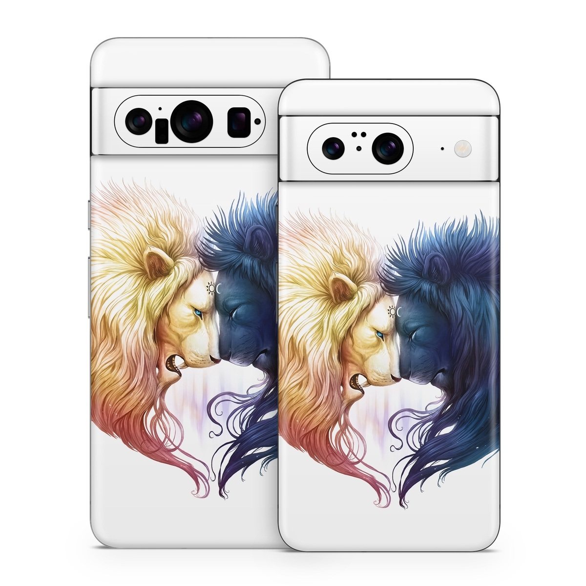 Google Pixel 8 Series Skin design of Vertebrate, Eyelash, Mammal, Ear, Gesture, Cartoon, Art, Painting, Happy, Paint, with white, black, blue, orange, yellow, red, purple colors