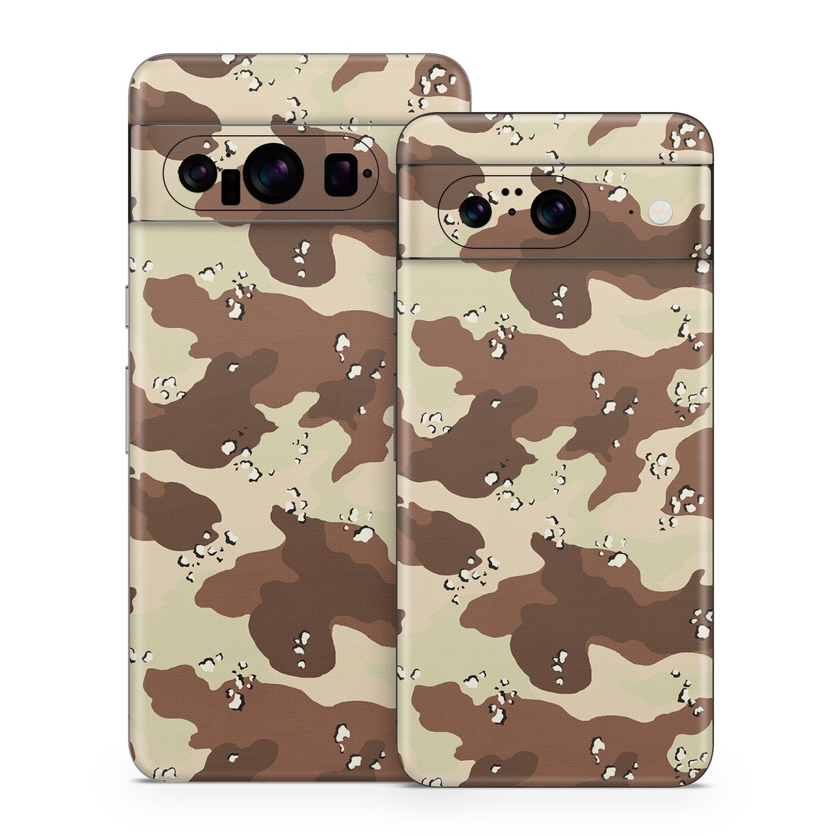 Google Pixel 8 Series Skin design of Military camouflage, Brown, Pattern, Design, Camouflage, Textile, Beige, Illustration, Uniform, Metal, with gray, red, black, green colors