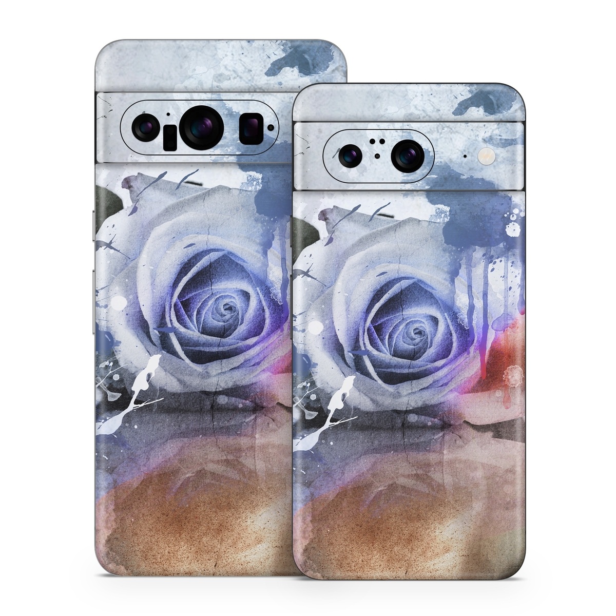 Google Pixel 8 Series Skin design of Watercolor paint, Painting, Illustration, Graphic design, Art, Paint, Visual arts, Design, Acrylic paint, Graphics, with red, white, black, orange, pink colors