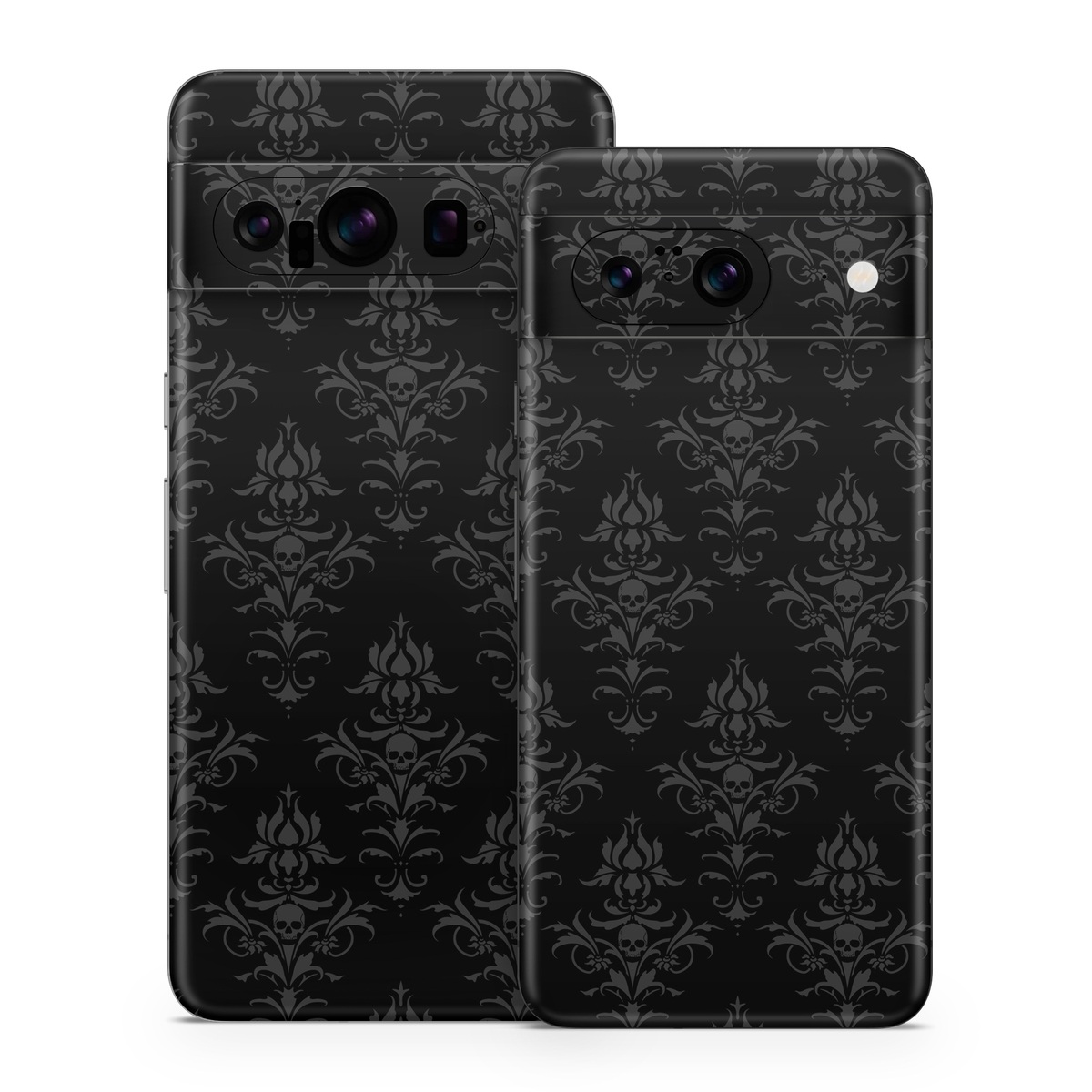 Google Pixel 8 Series Skin design of Black, Pattern, Design, Monochrome, Black-and-white, Darkness, Monochrome photography, Symmetry, with black, gray colors