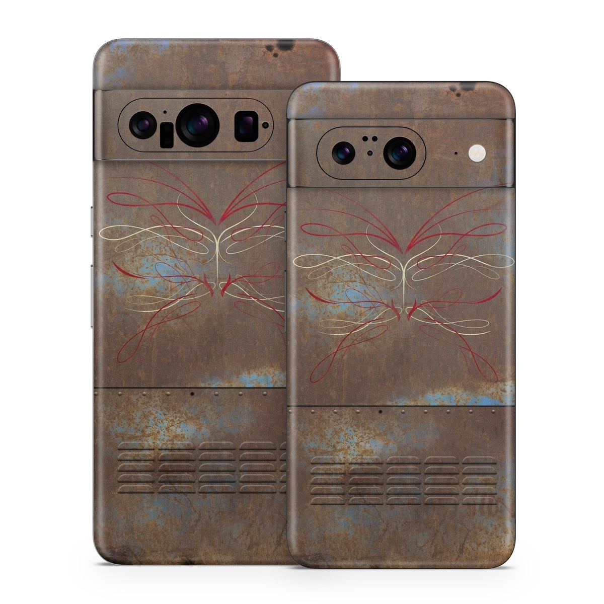 Google Pixel 8 Series Skin design of Line, Visual arts, Symmetry, Concrete, Tints and shades, Painting, Art, with blue, red, yellow, brown, black colors