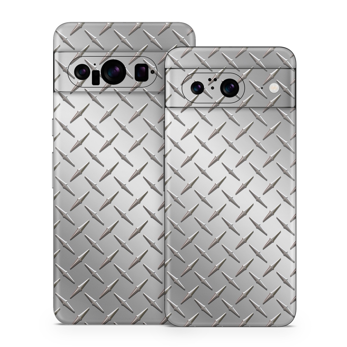 Google Pixel 8 Series Skin design of Pattern, Metal, Line, Design, Steel, Parallel, Tile, Beige, Flooring, with gray colors