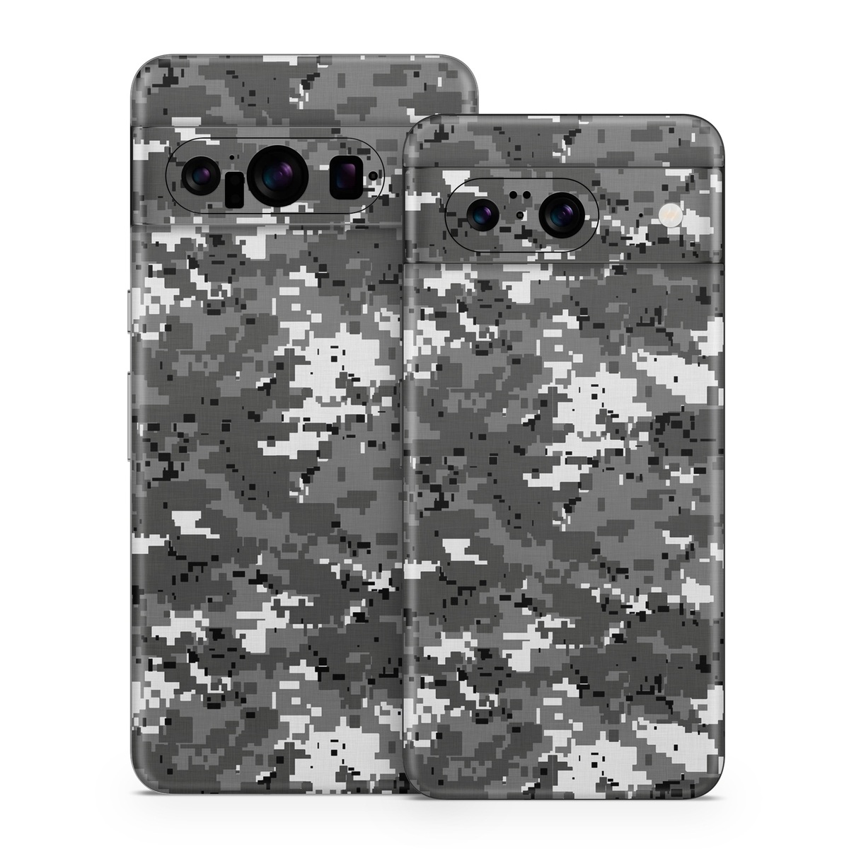 Google Pixel 8 Series Skin design of Military camouflage, Pattern, Camouflage, Design, Uniform, Metal, Black-and-white, with black, gray colors