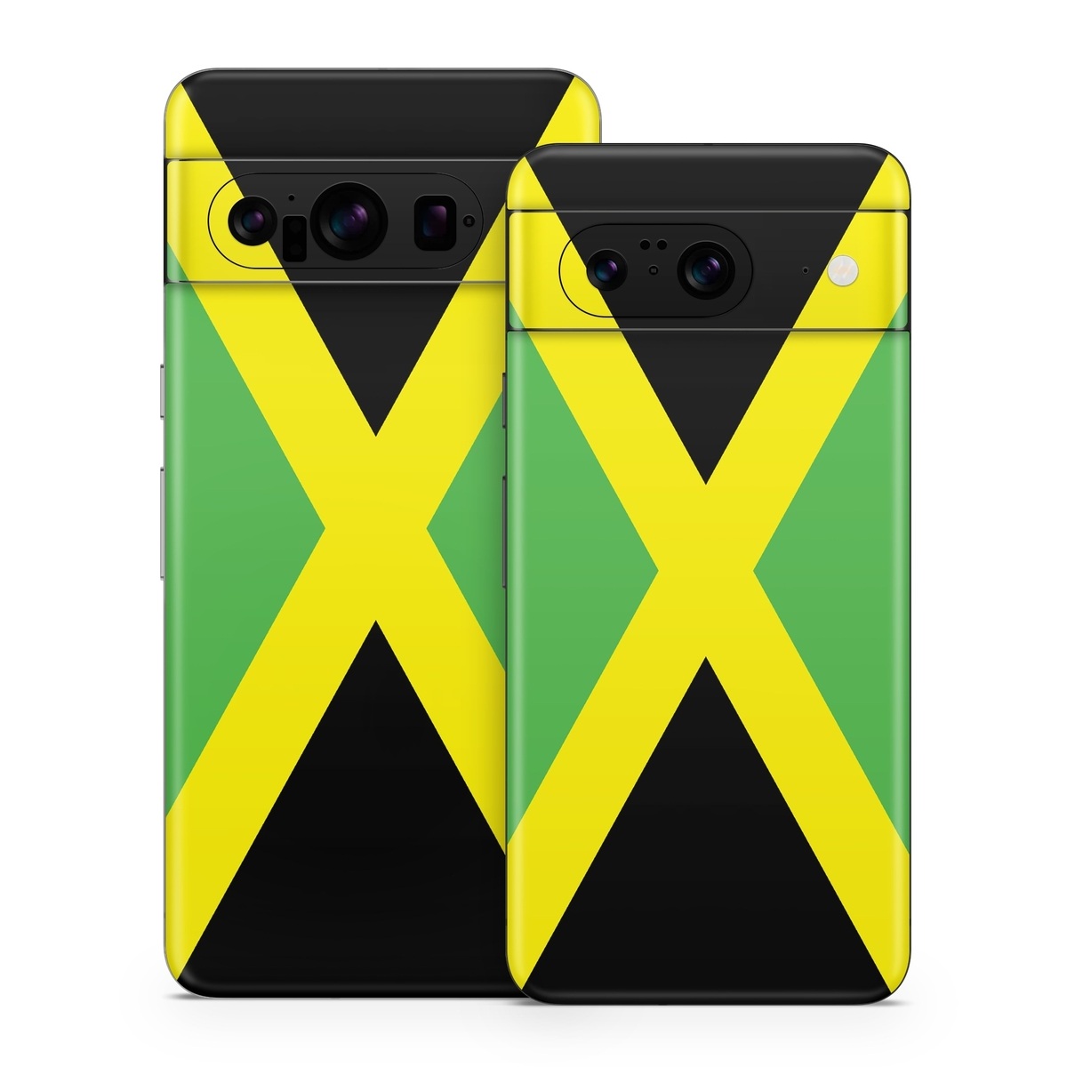 Google Pixel 8 Series Skin design of Green, Flag, Yellow, Macro photography, Graphics, Graphic design, with black, green, yellow colors