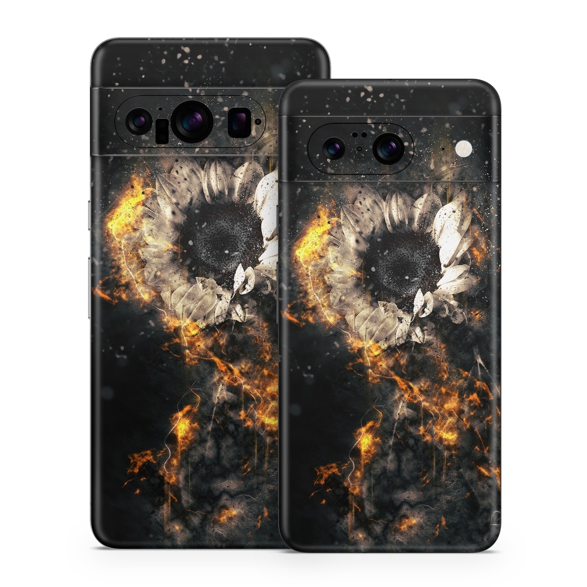 Google Pixel 8 Series Skin design of Nature, Outer space, Sky, Atmosphere, Astronomical object, Space, Darkness, Astronomy, Universe, Nebula, with black, red, green, gray colors