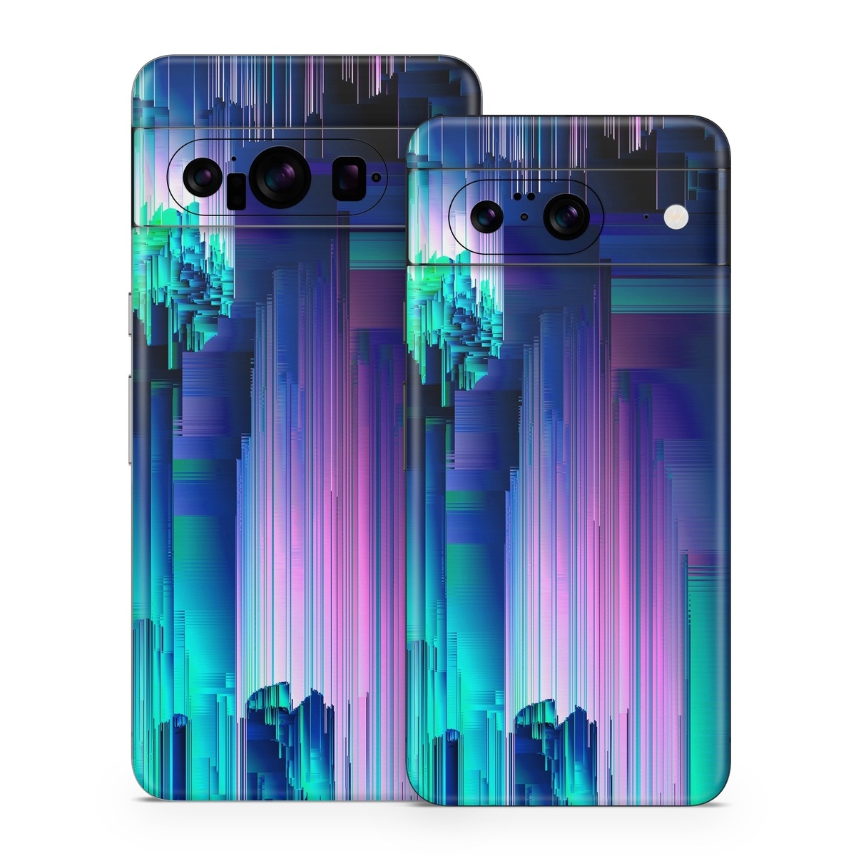 Google Pixel 8 Series Skin design of Blue, Green, Light, Colorfulness, with blue, purple, pink, white colors