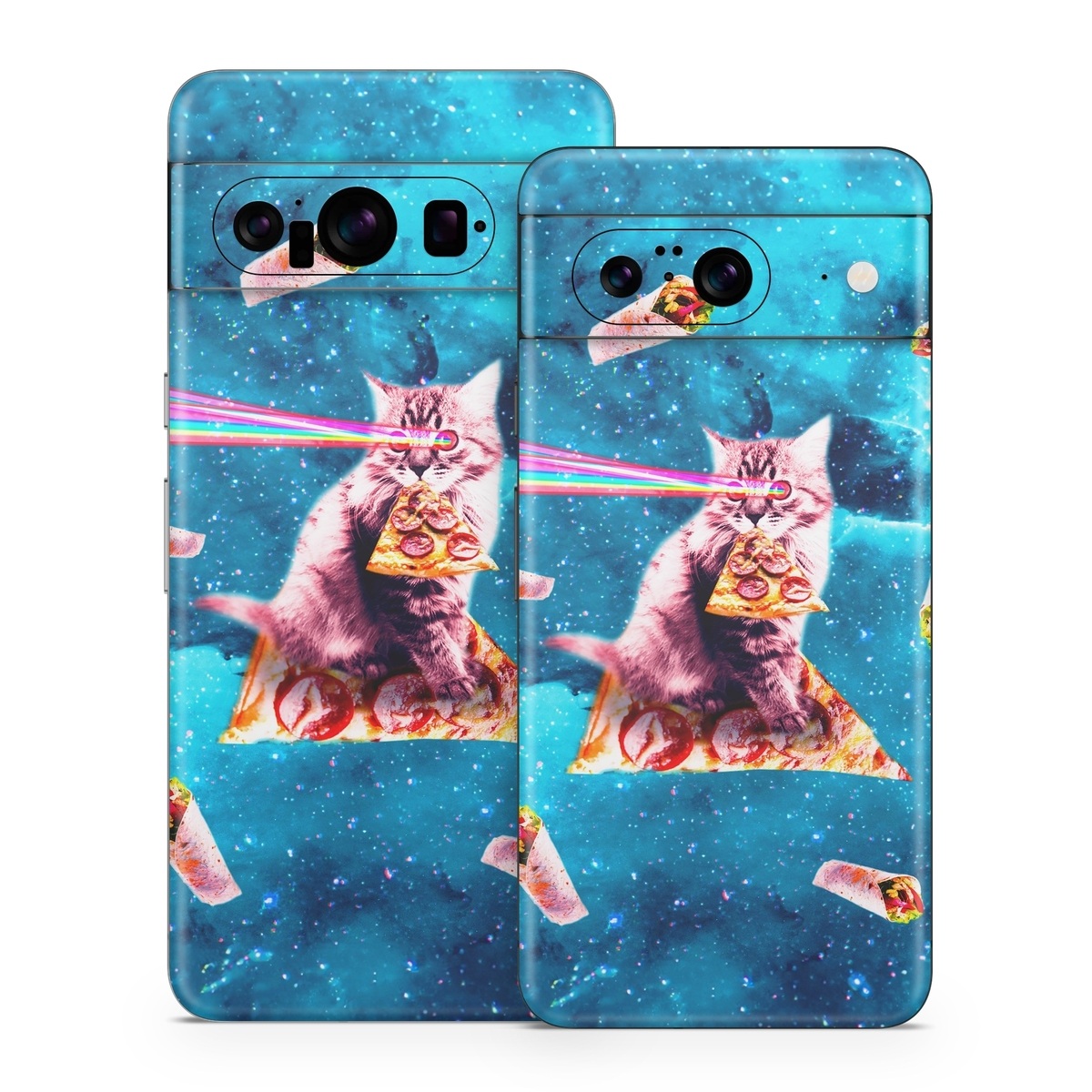 Google Pixel 8 Series Skin design of Illustration, Organism, Graphic design, Art, Space, Fictional character, Extreme sport, Graphics, with blue, white, gray, yellow, red, orange colors