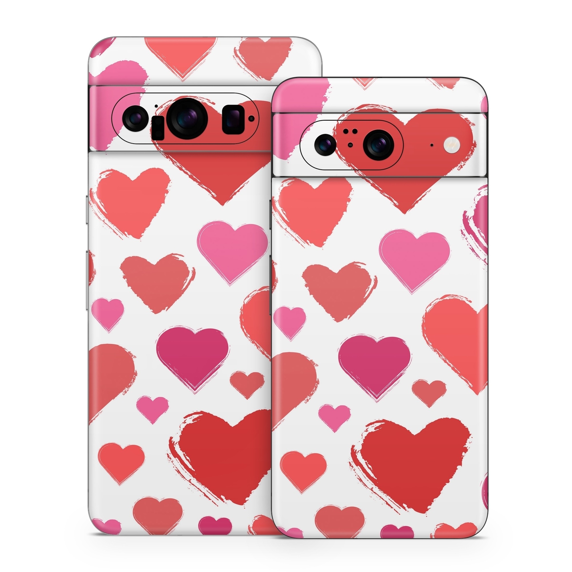 Google Pixel 8 Series Skin design of Photograph, Organ, Human body, Red, Pink, Material property, Pattern, Font, Magenta, Heart, with white, red, pink colors