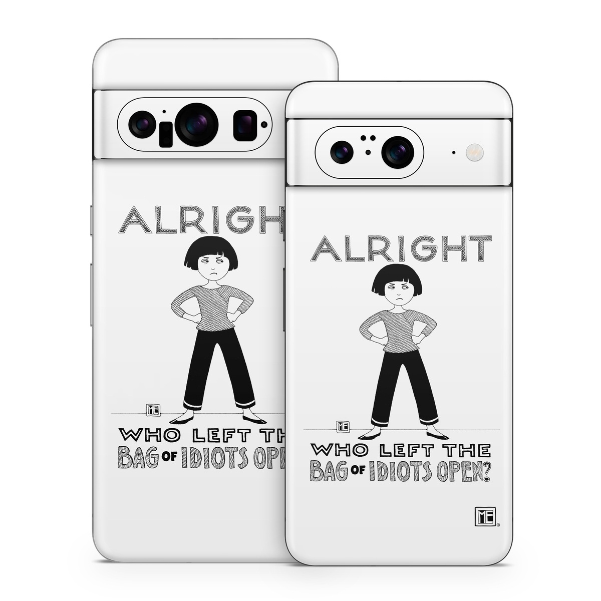 Google Pixel 8 Series Skin design of Font, Poster, Illustration, with black, white colors