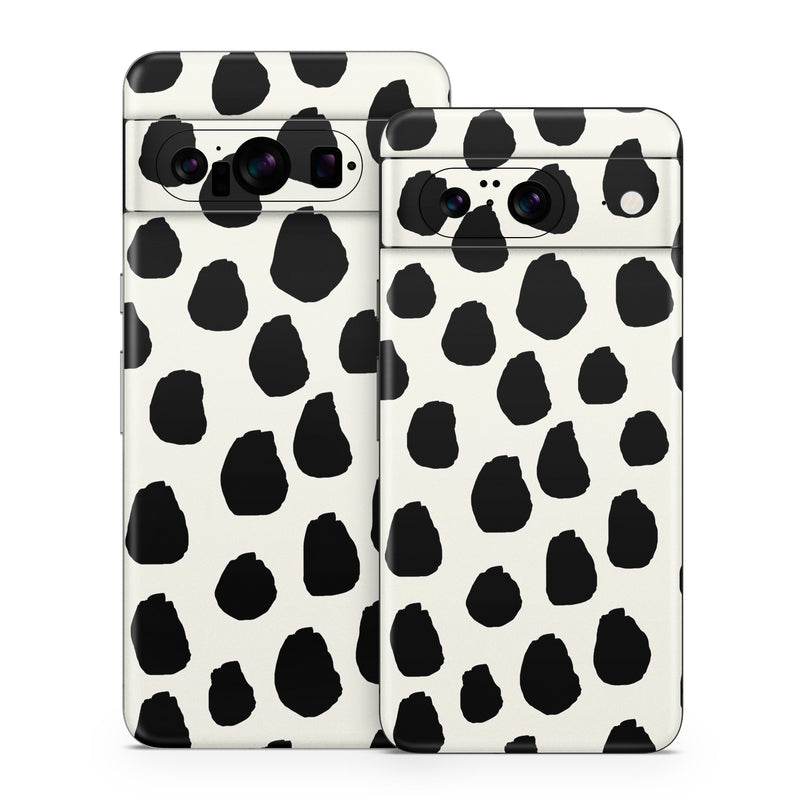 Google Pixel 8 Series Skin design of White, Black and white, with black, white colors