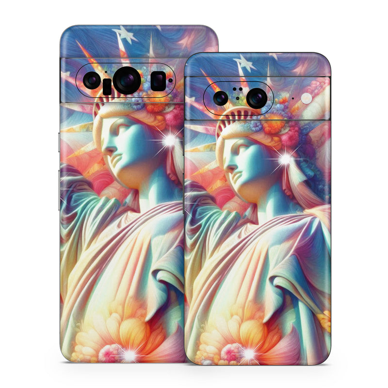 Google Pixel 8 Series Skin design of Fictional character, Mythology, CG artwork, Graphics, Mythical creature, Modern art, Angel, Animation