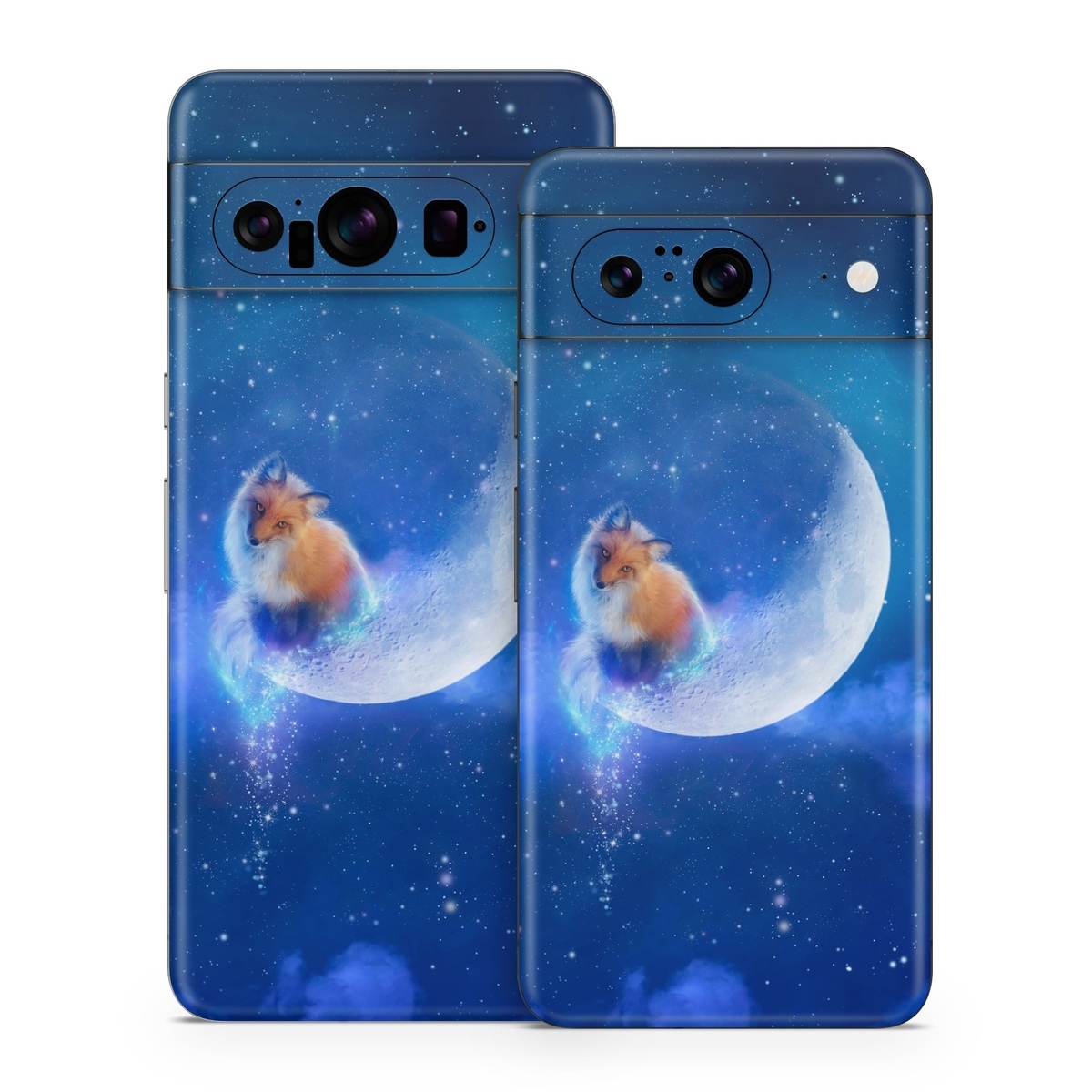 Google Pixel 8 Series Skin design of Sky, Atmosphere, Astronomical object, Outer space, Space, Universe, Illustration, Nebula, Galaxy, Fictional character, with blue, black, gray colors