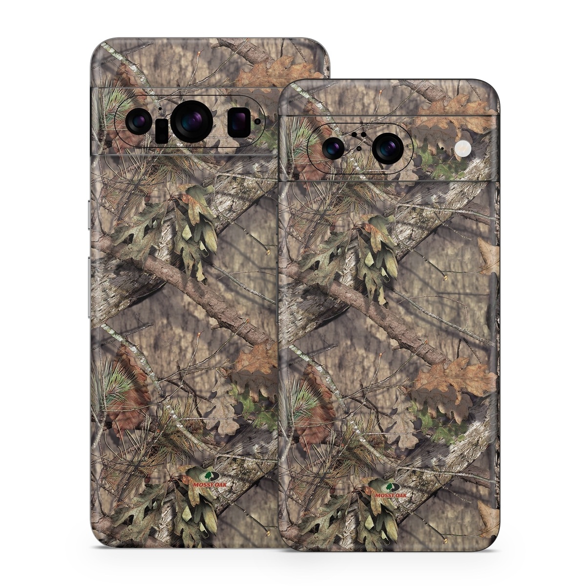 Google Pixel 8 Series Skin design of shellbark hickory, Camouflage, Tree, Branch, Trunk, Plant, Leaf, Adaptation, Wood, Twig, with orange, green, red, black, gray colors