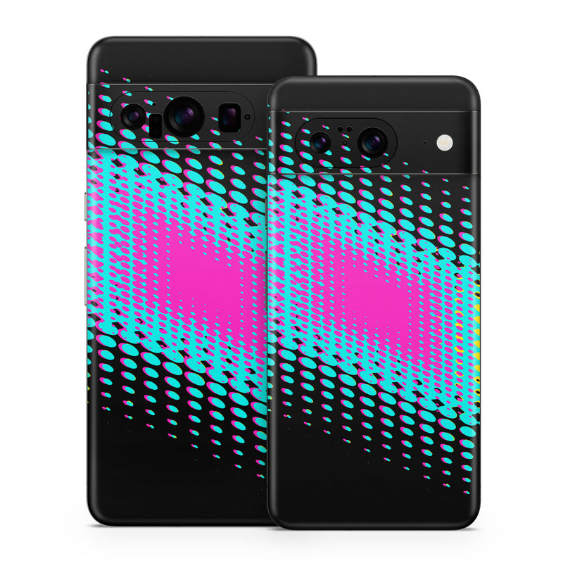 Google Pixel 8 Series Skin design of Blue, Red, Pink, Purple, Graphics, Graphic design