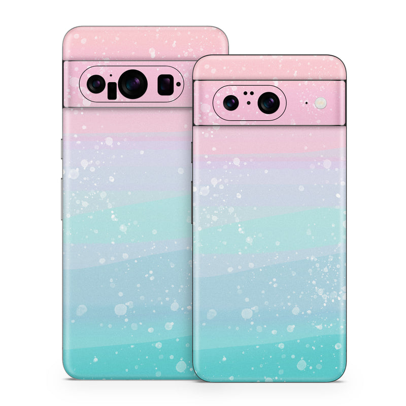 Google Pixel 8 Series Skin design of Blue, Pink, Graphics, with blue, pink, white colors