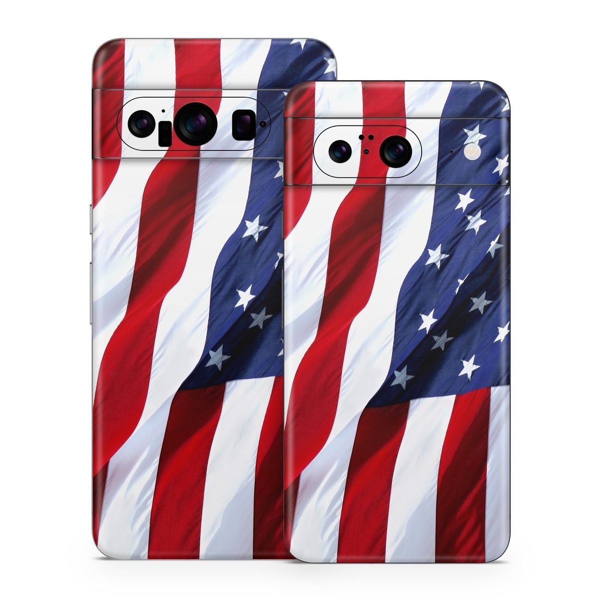 Google Pixel 8 Series Skin design of Flag, Flag of the united states, Flag Day (USA), Veterans day, Memorial day, Holiday, Independence day, Event, with red, blue, white colors