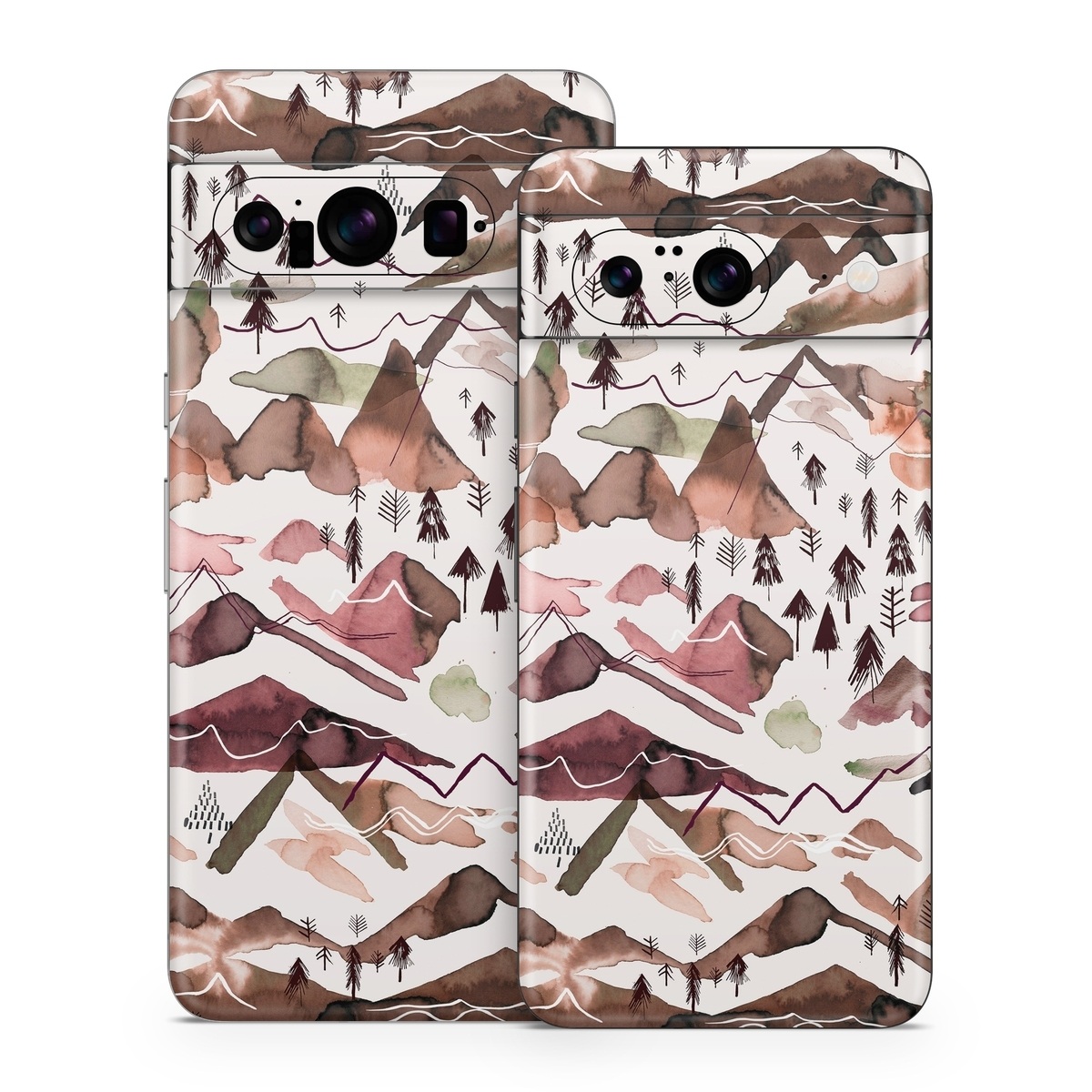 Google Pixel 8 Series Skin design of Pattern, Design, Leaf, Camouflage, Military camouflage, Illustration, Art, with white, red, black, gray colors