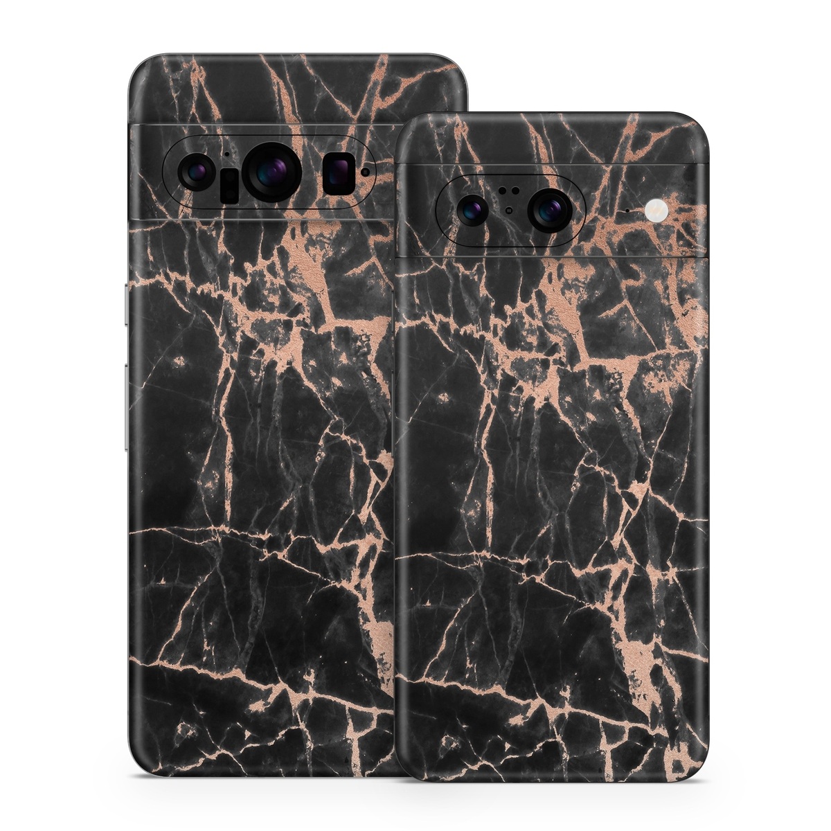 Google Pixel 8 Series Skin design of Branch, Black, Twig, Tree, Brown, Sky, Atmosphere, Plant, Winter, Night, with black, pink colors