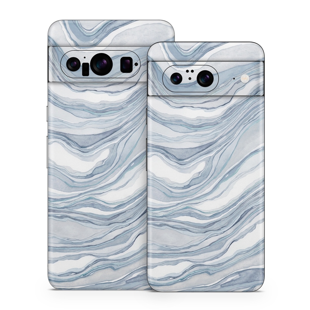 Google Pixel 8 Series Skin design of Water, Liquid, Azure, Fluid, Grey, Aqua, Pattern, Wind wave, Electric blue, Wind, with blue, white colors