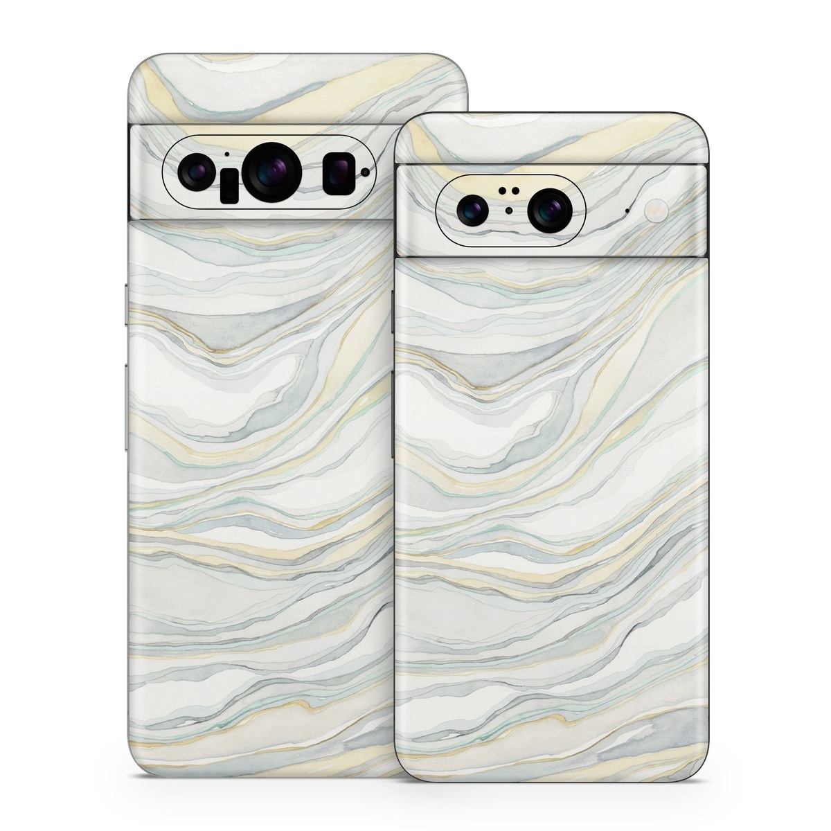 Google Pixel 8 Series Skin design of Line, Pattern, with yellow, white, blue, gray colors