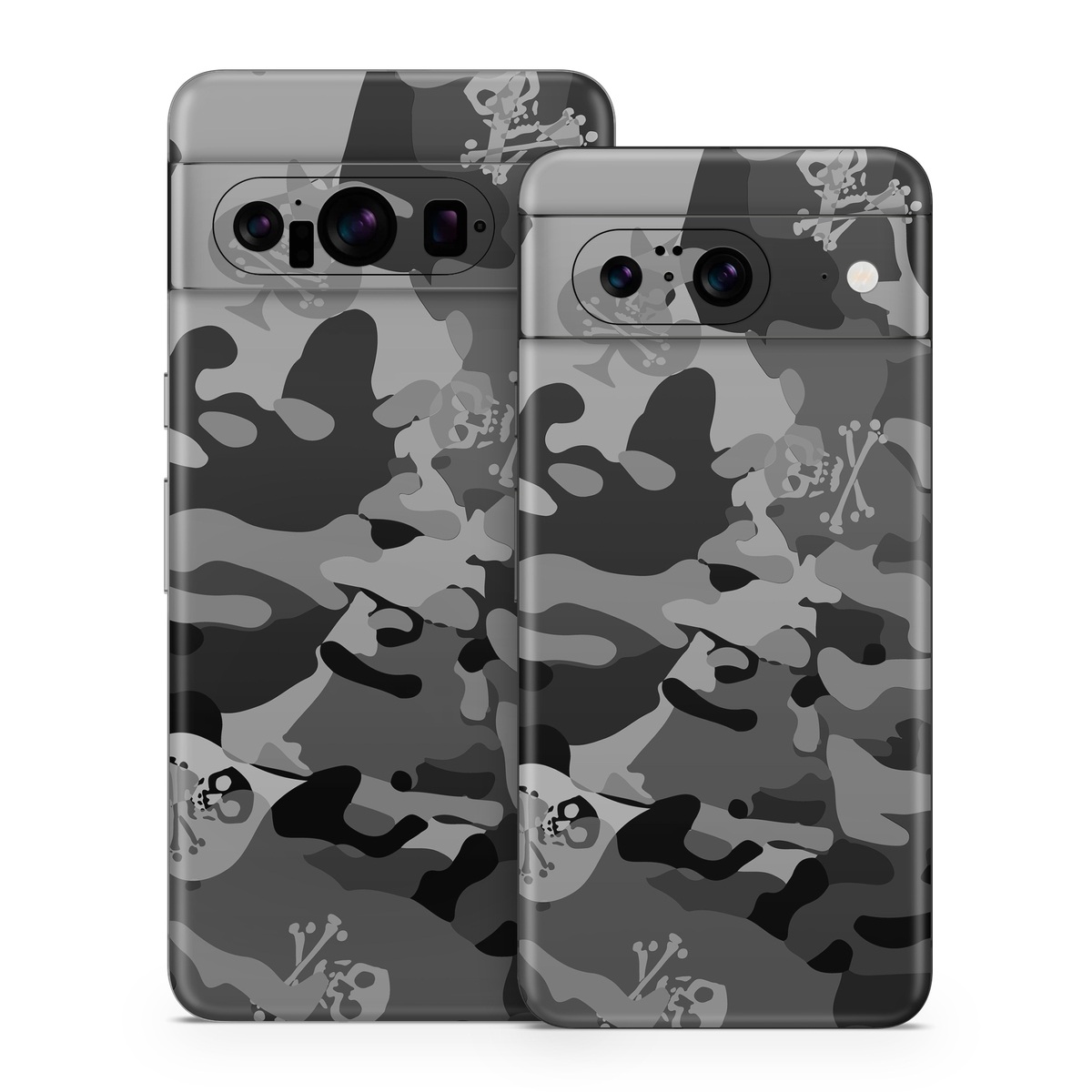 Google Pixel 8 Series Skin design of Military camouflage, Pattern, Design, Camouflage, Illustration, Uniform, Black-and-white, Wallpaper, Art, with black, gray colors
