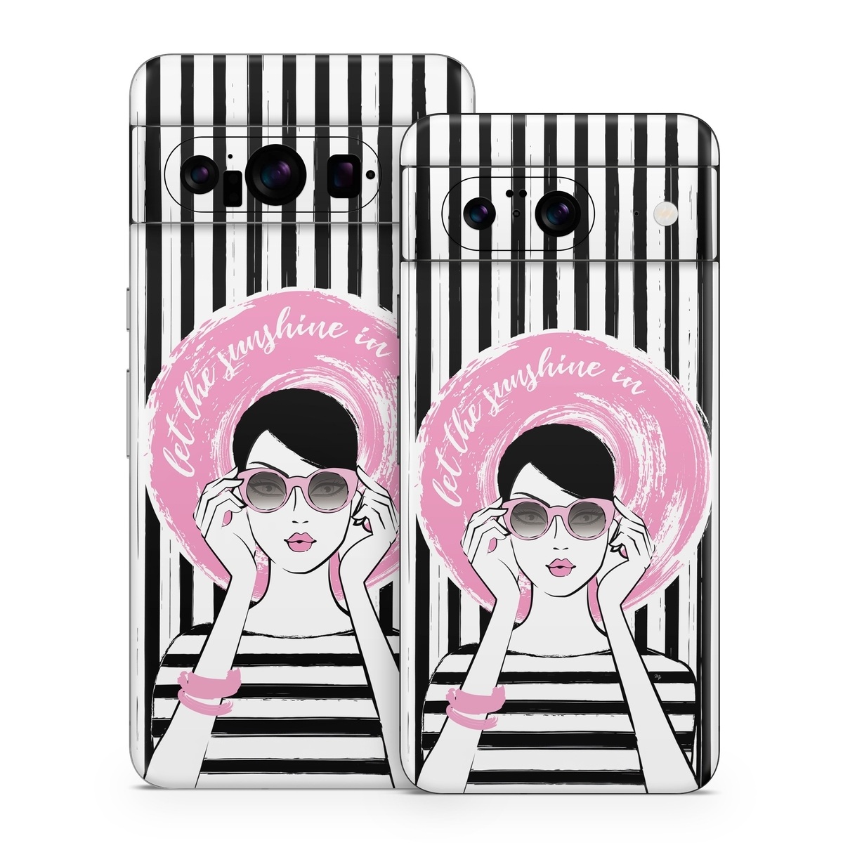 Google Pixel 8 Series Skin design of Organ, Vision care, Purple, Pink, Violet, Font, Eyewear, Magenta, Line, Art, with black, white, pink, gray colors