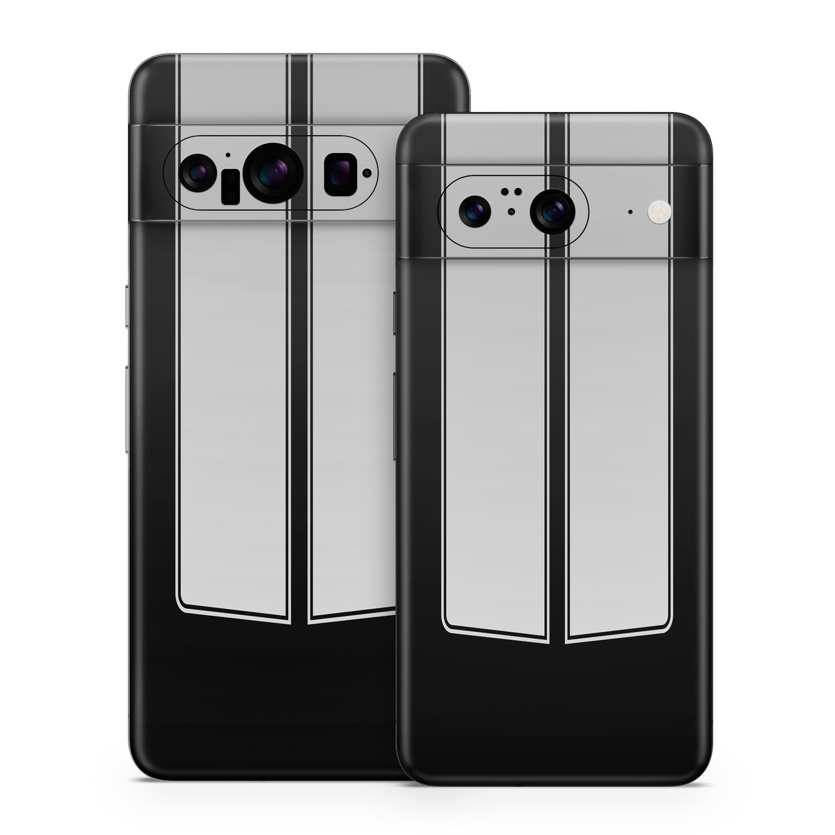 Google Pixel 8 Series Skin design of Font, Architecture, Rectangle, with black, gray colors