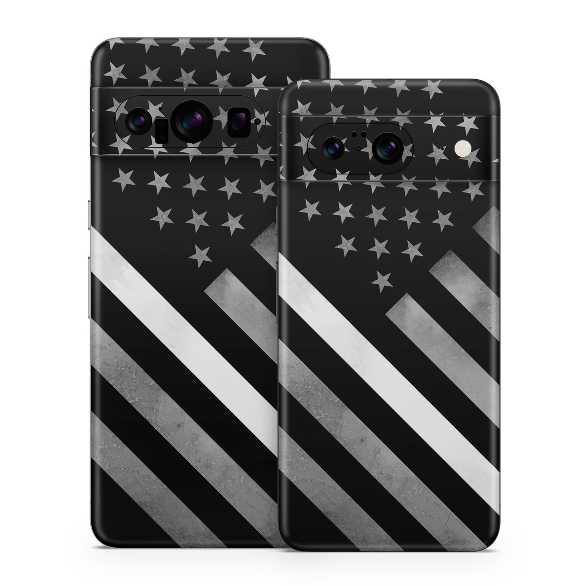 Google Pixel 8 Series Skin design of Black, Black-and-white, Pattern, Monochrome Photography, Line, Flag Of The United States, Monochrome, Flag, Design, Font, Photography, Style, Parallel, with black, white, gray colors