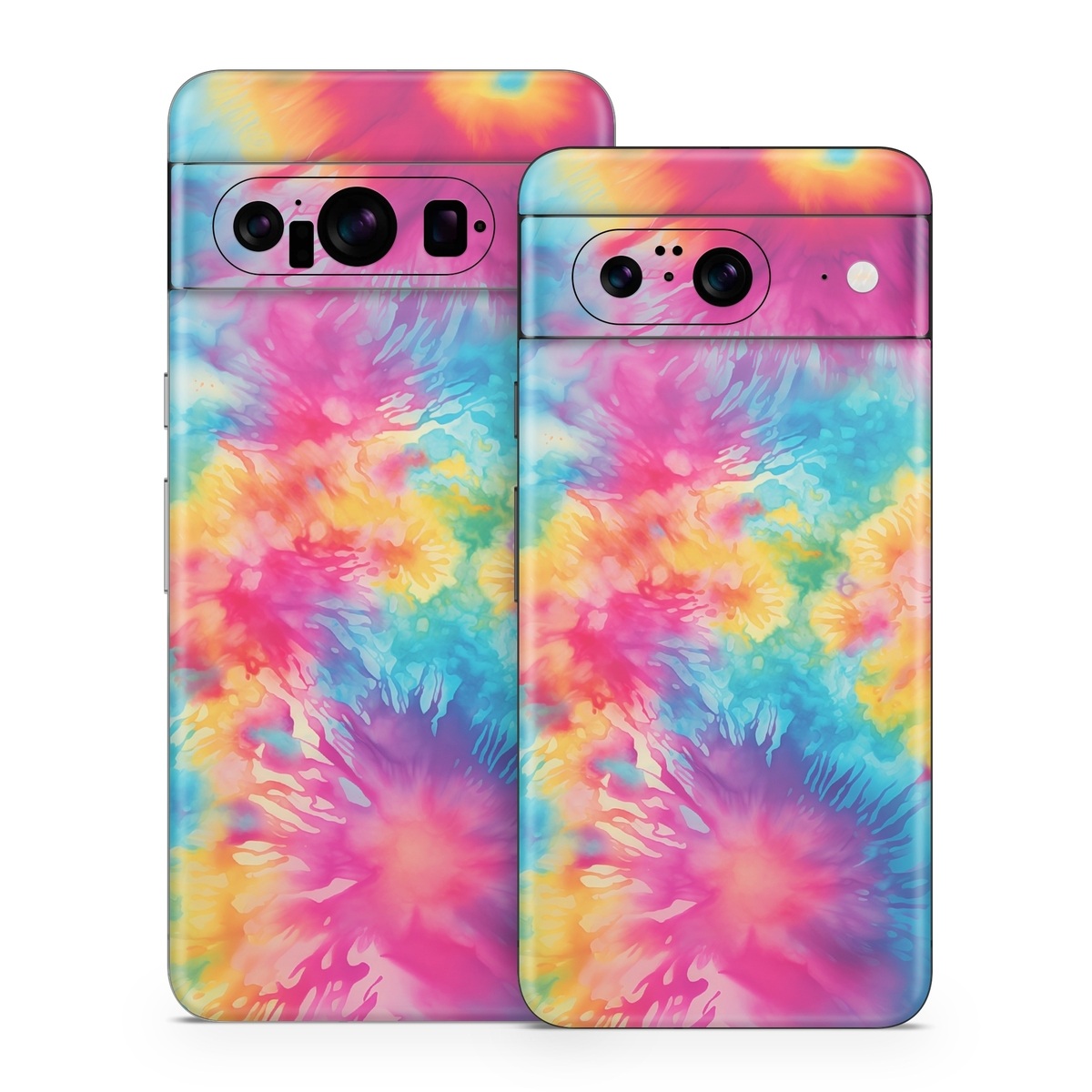 Google Pixel 8 Series Skin design of Colorfulness, Plant, Flower, Orange, Paint, Petal, Pink, Art, Painting, Magenta, with black, gray, orange colors