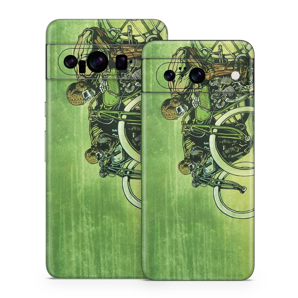 Google Pixel 8 Series Skin design of Tire, Wheel, Bicycle, Bicycle tire, Automotive tire, Crankset, Bicycle handlebar, Motor vehicle, Bicycle wheel, Bicycle part, with green, gray, white, black, brown colors