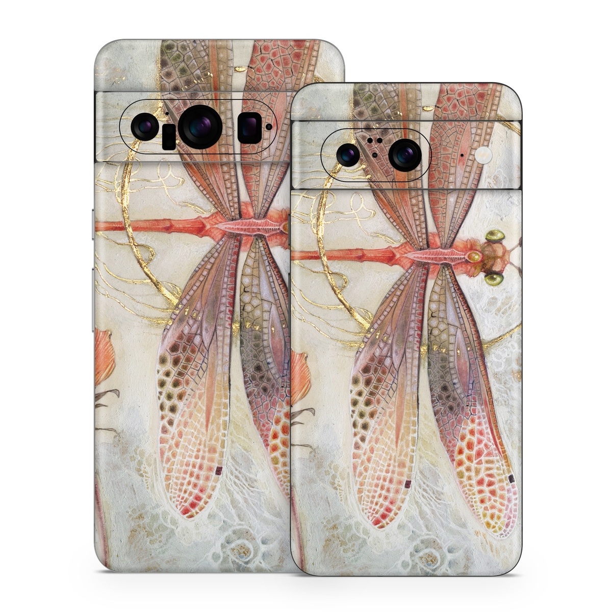 Google Pixel 8 Series Skin design of Watercolor paint, Botany, Flower, Illustration, Floral design, Painting, Plant, Coquelicot, Art, Still life photography, with red, yellow, gray colors