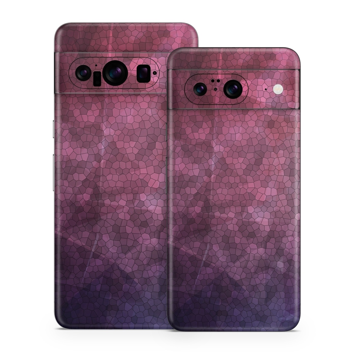 Google Pixel 8 Series Skin design of Purple, Sky, Red, Violet, Pink, Pattern, Design, Triangle, Line, Magenta, with black, red, purple, pink, white colors