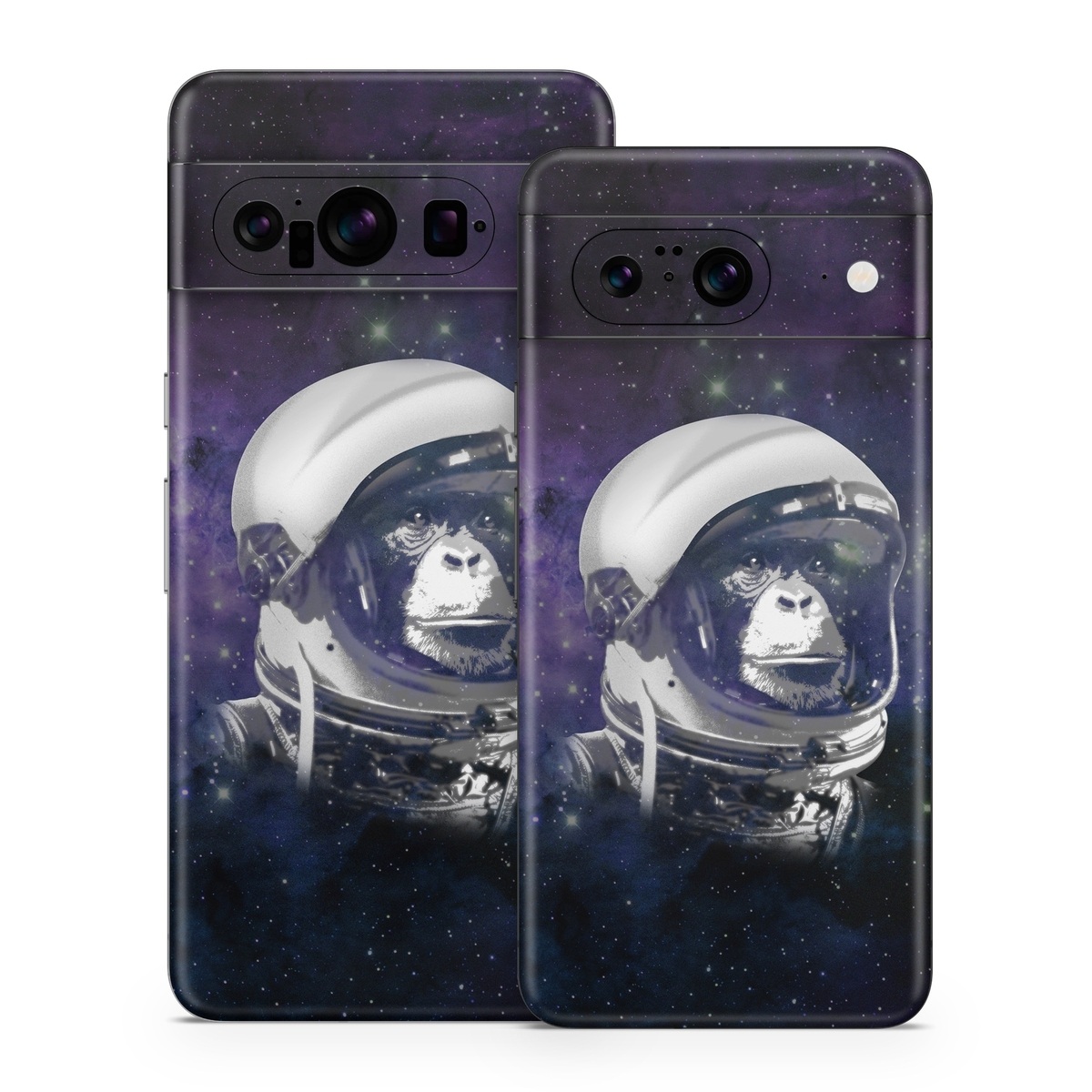 Google Pixel 8 Series Skin design of Helmet, Astronaut, Personal protective equipment, Illustration, Space, Outer space, Headgear, Fictional character, Sports gear, Football gear, with black, gray, blue, white colors