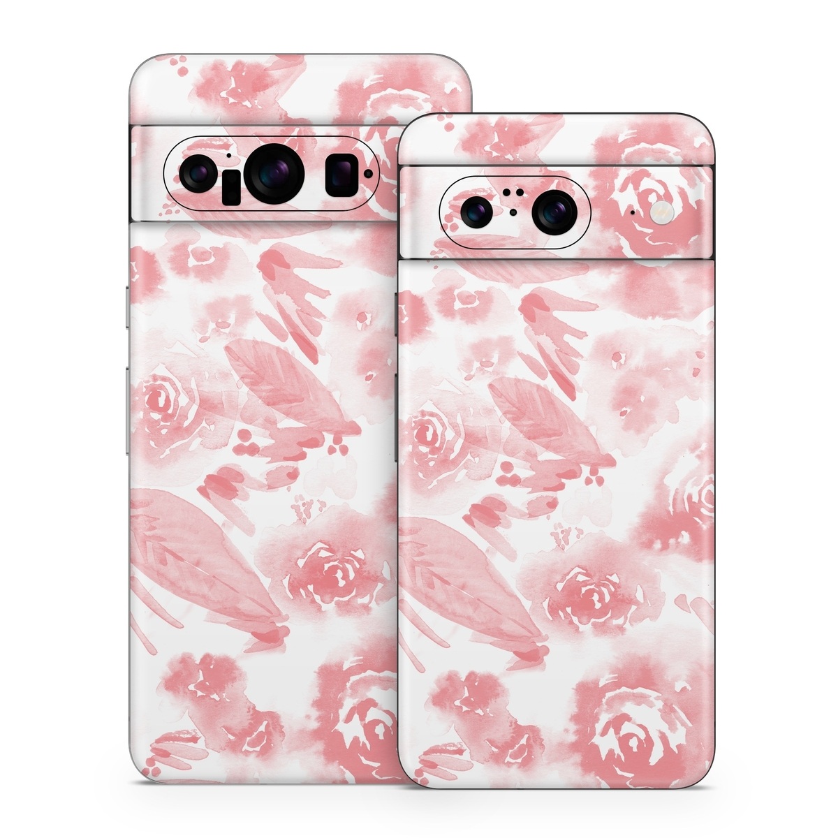 Google Pixel 8 Series Skin design of Pink, Pattern, Rose, Design, Floral design, Rose family, Garden roses, Petal, Flower, Textile, with white, red, pink colors