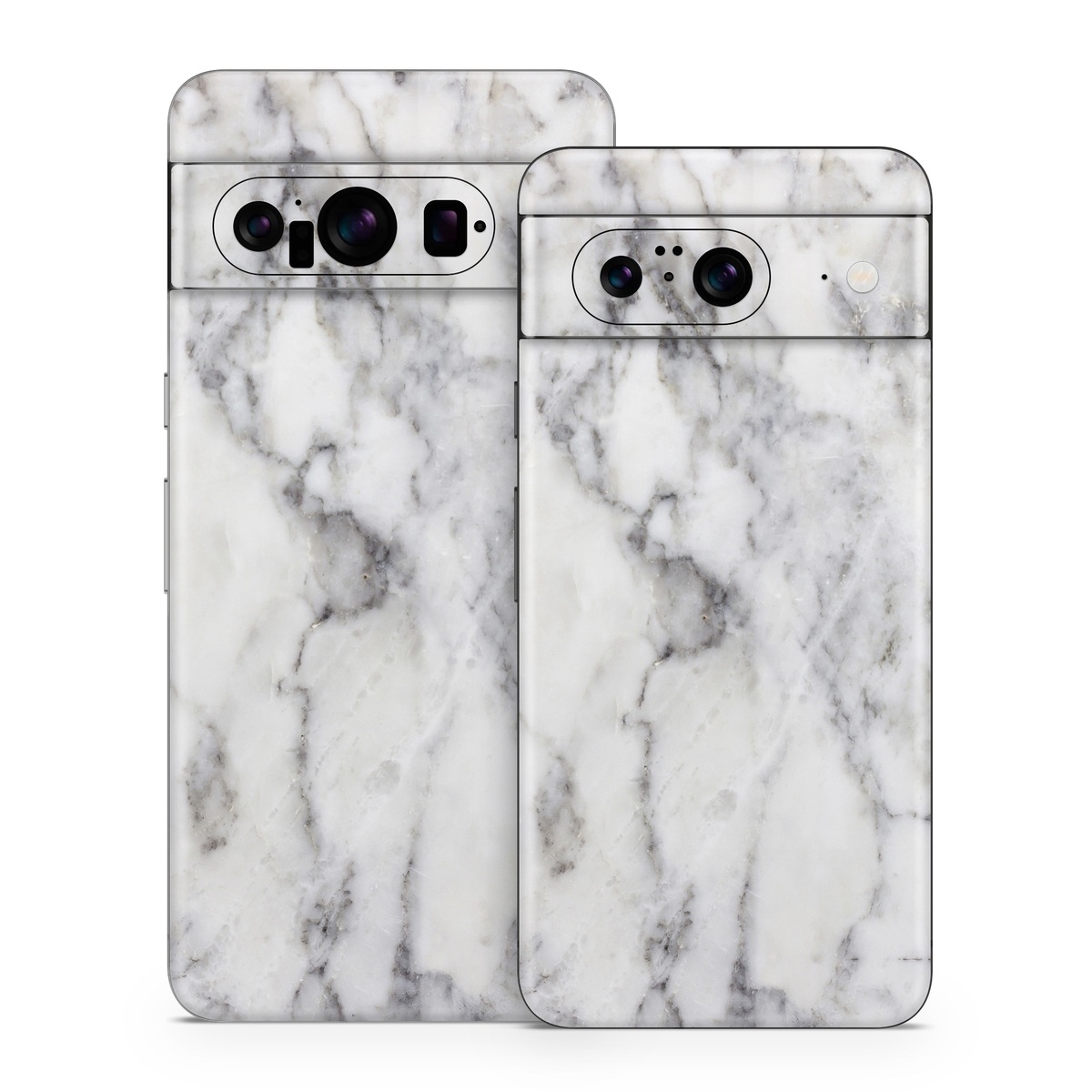 Google Pixel 8 Series Skin design of White, Geological phenomenon, Marble, Black-and-white, Freezing, with white, black, gray colors