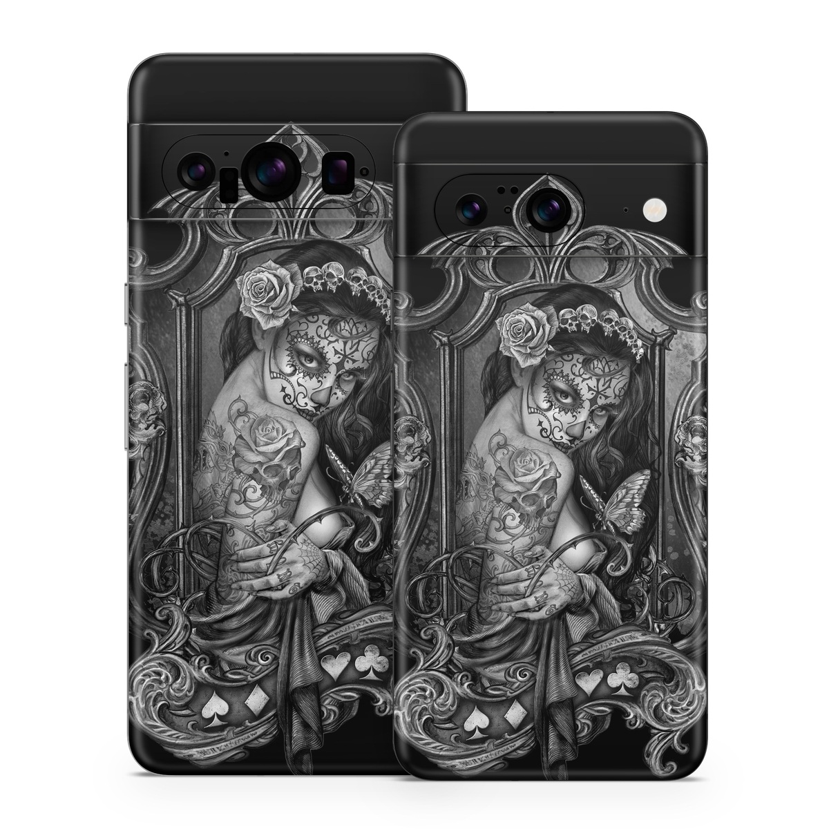 Google Pixel 8 Series Skin design of Style, Art, Monochrome, Black-and-white, Monochrome Photography, Visual Arts, Illustration, Painting, Drawing, with black, white, gray colors