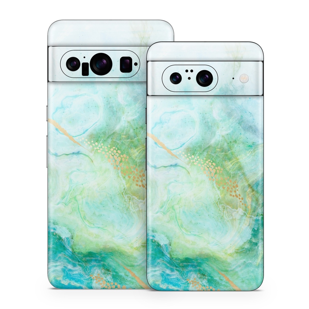 Google Pixel 8 Series Skin design of Blue, Watercolor paint, Aqua, Line, Sky, Design, Pattern, Art, Illustration, with blue, yellow, orange colors