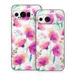 Abstract Pink Poppies Google Pixel 9 Series Skin