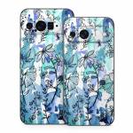 Blue Ink Floral Google Pixel 9 Series Skin