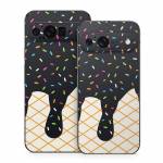 Black Ice Cream Drip Google Pixel 9 Series Skin