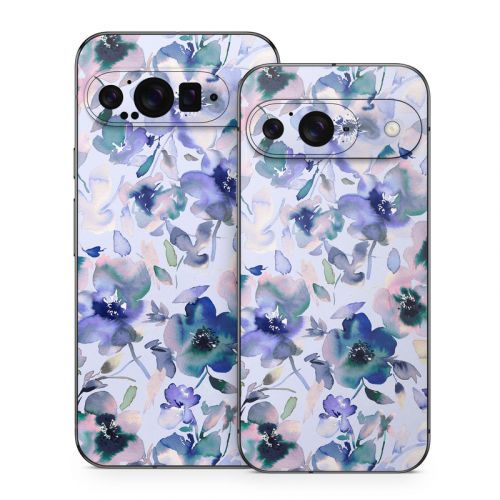 Aquatic Artistic Flowers Google Pixel 9 Series Skin