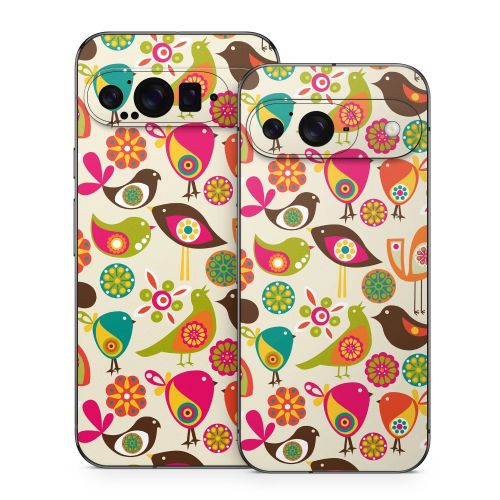 Bird Flowers Google Pixel 9 Series Skin