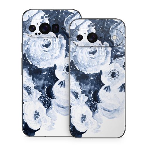 Blue Blooms Google Pixel 9 Series Skin