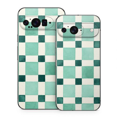 Checker Mosaic Green Google Pixel 9 Series Skin