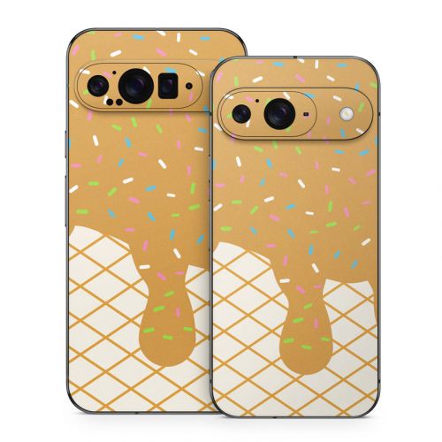 Caramel Ice Cream Drip Google Pixel 9 Series Skin